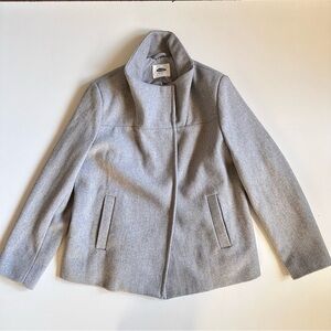 Old Navy Pea Coat Light Grey Funnel Neck Size Large